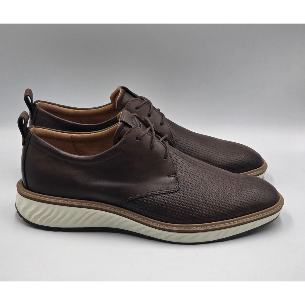 ECCO ST.1 Hybrid Brown Leather Oxfords Mens 9 EU 43 Dress Casual Shoes - Picture 5 of 13